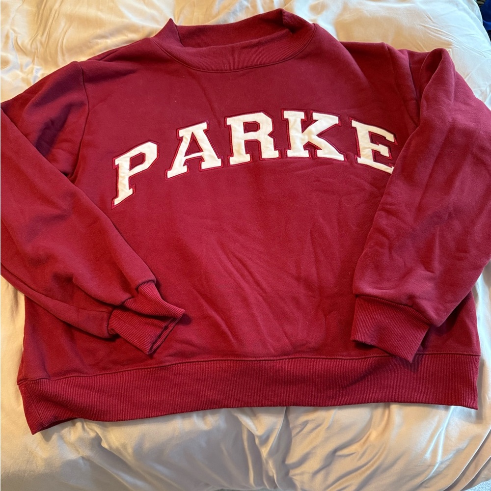 Parker Burgundy Fleece-Lined Sweatshirt